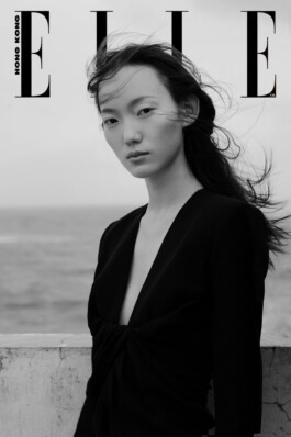 ELLE magazine Hongkong, black and white portrait by Filip Freytag 